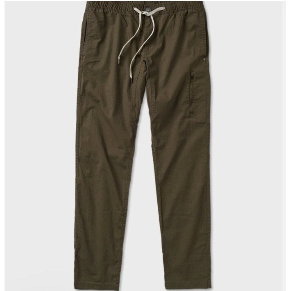 Vuori Men's XL Olive Green Ripstop Climber Drawstring Pants Athleisure Comfy